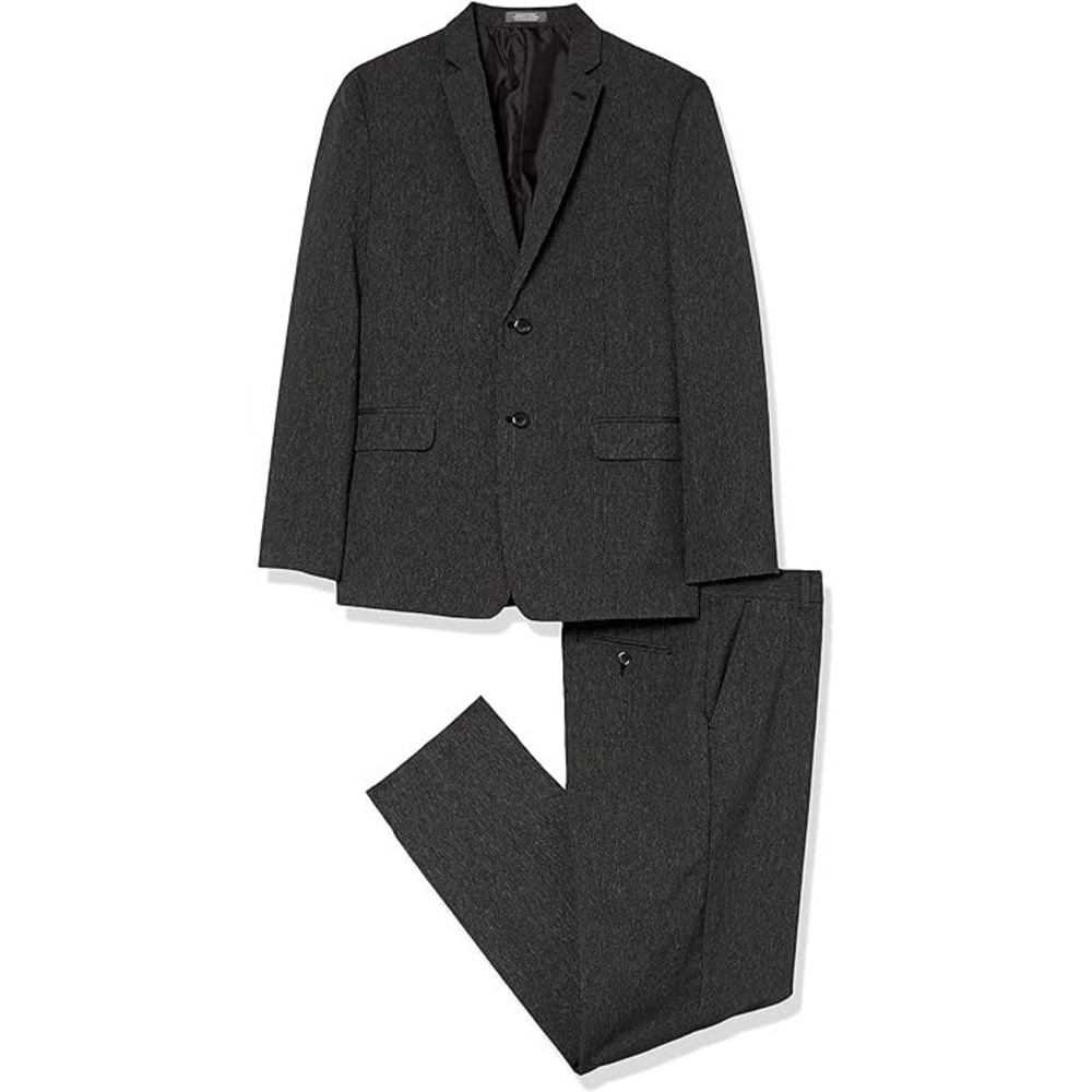 Van Heusen Boys' Big 2-Piece Formal Suit Set, Mini Black, 10